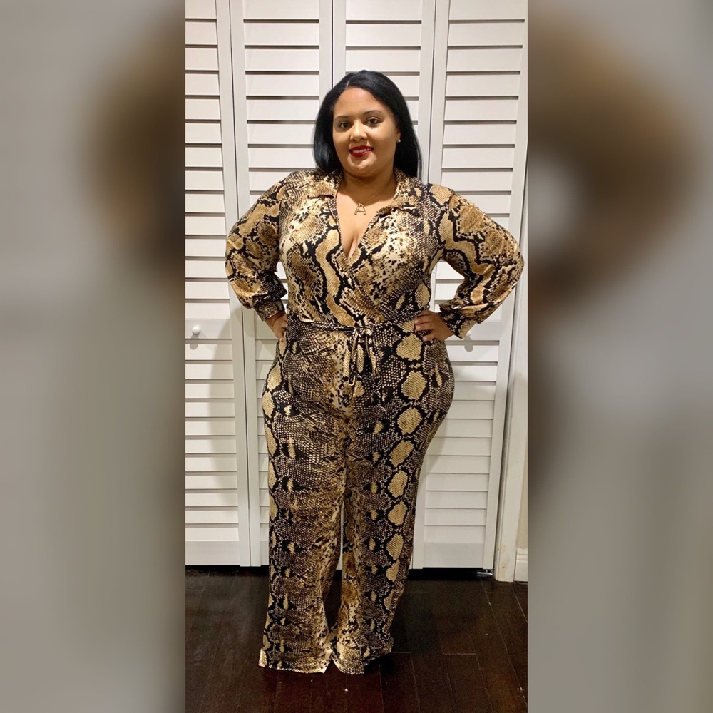Snake Print Jumpsuit